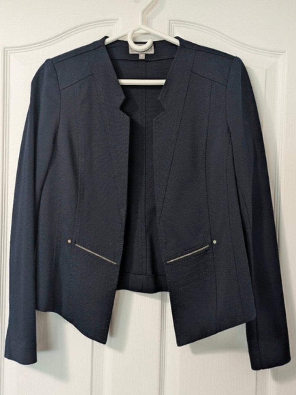 **2/$20 SALE - Elegant Open Front Navy Laura Women's Blazer